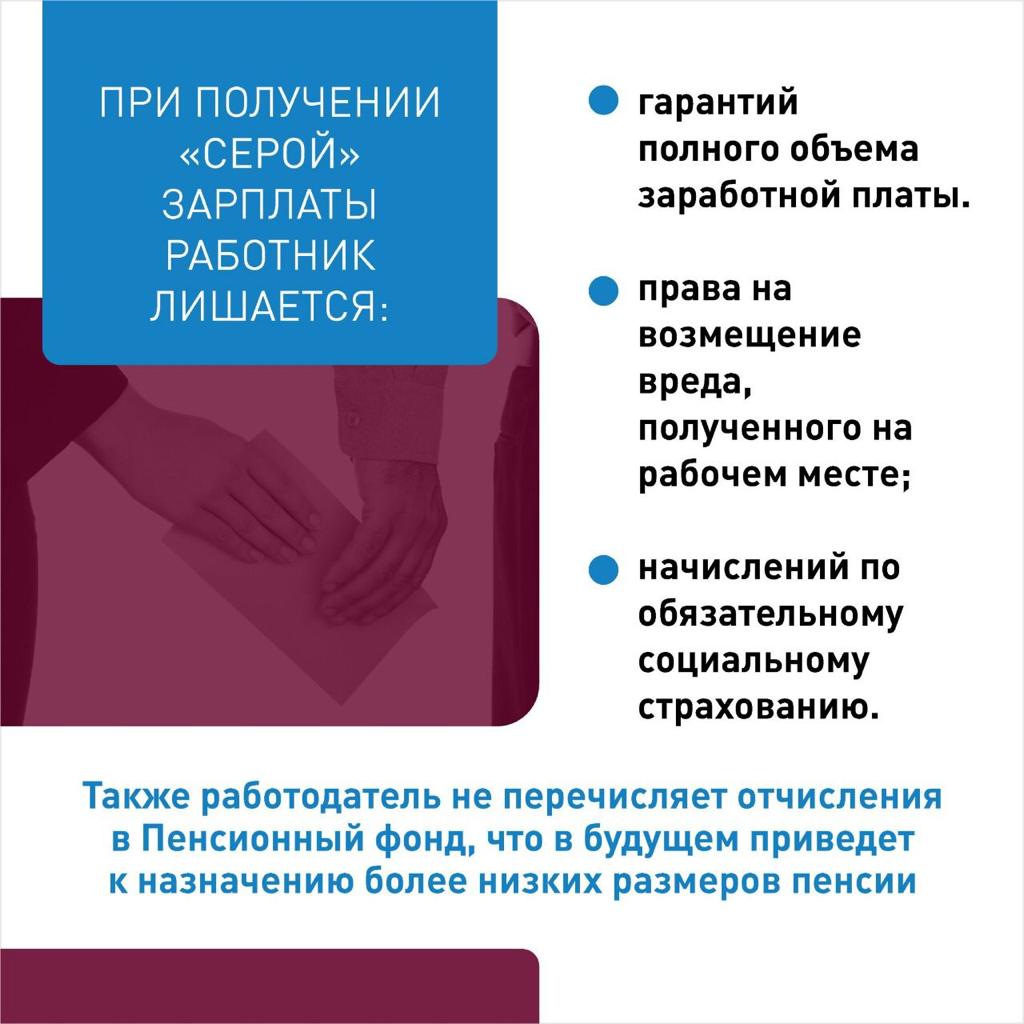 Серая» зарплата лишает работника социальных гарантий | 20.10.2023 |  Старощербиновская - БезФормата